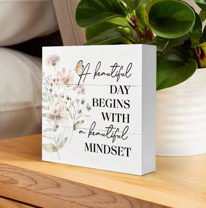 Beautiful Mindset Inspirational Décor | Boho Wildflower Quote