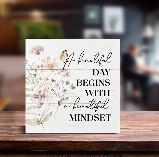 Beautiful Mindset Inspirational Décor | Boho Wildflower Quote