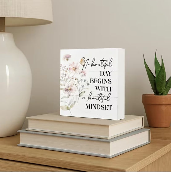 Beautiful Mindset Inspirational Décor | Boho Wildflower Quote