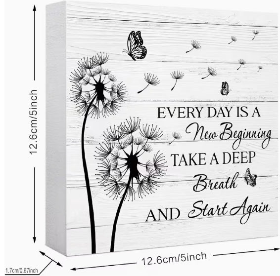 Every Day Is A New Beginning Inspiration Block