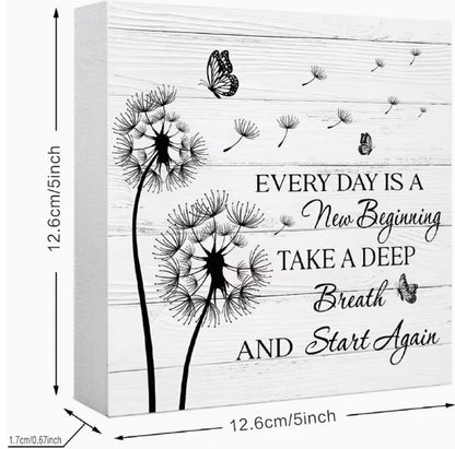Every Day Is A New Beginning Inspiration Block
