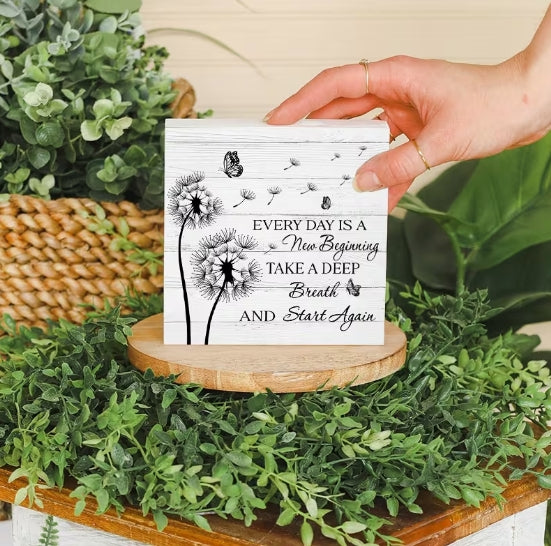 Every Day Is A New Beginning Inspiration Block