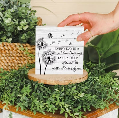 Every Day Is A New Beginning Inspiration Block