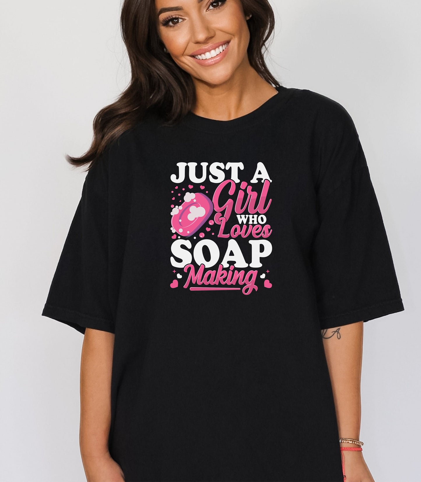 Just a Girl Who Loves Soap Making T-Shirt, Cute Gift for Handmade Artisans