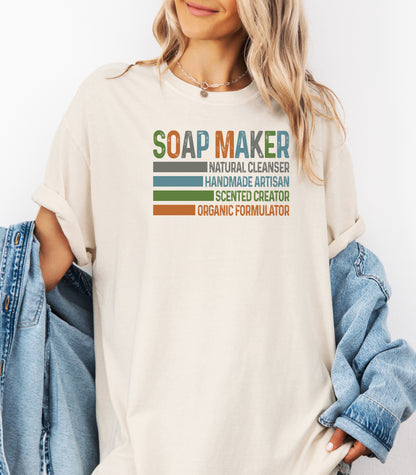 Soap Maker T-Shirt, Natural Cleanser, Handmade Artisan, Organic Formulator