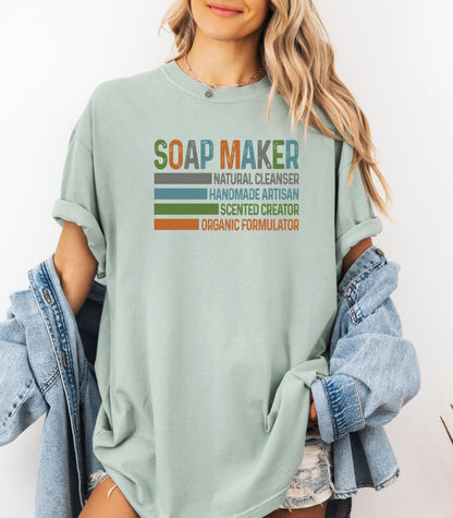Soap Maker T-Shirt, Natural Cleanser, Handmade Artisan, Organic Formulator