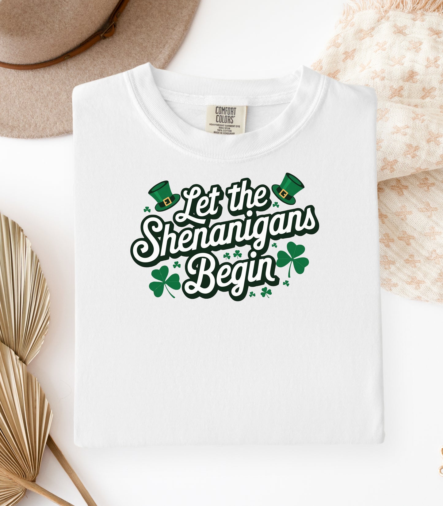 Let the Shenanigans Begin T-Shirt, St. Patricks Day Shamrock Tee