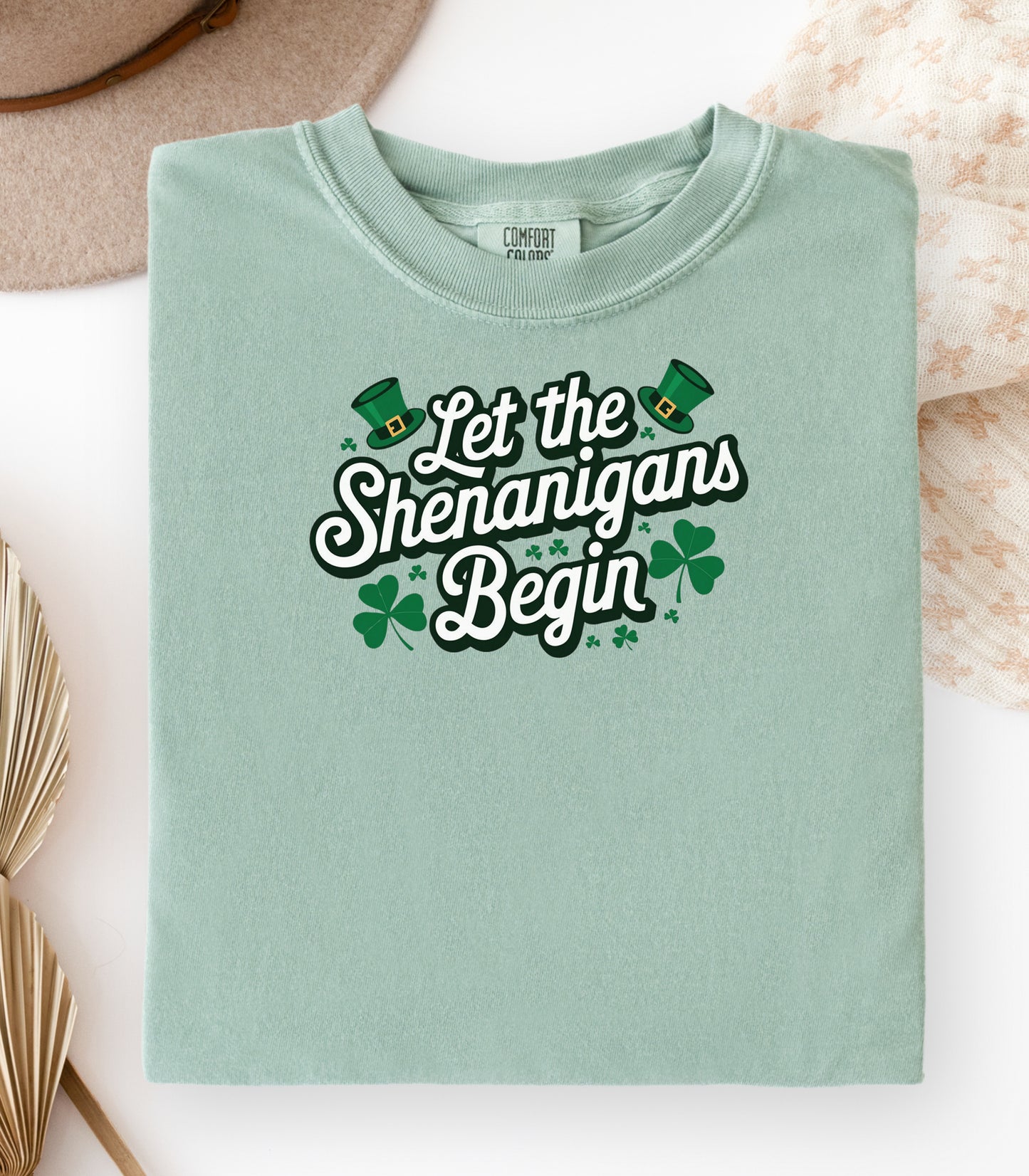 Let the Shenanigans Begin T-Shirt, St. Patricks Day Shamrock Tee