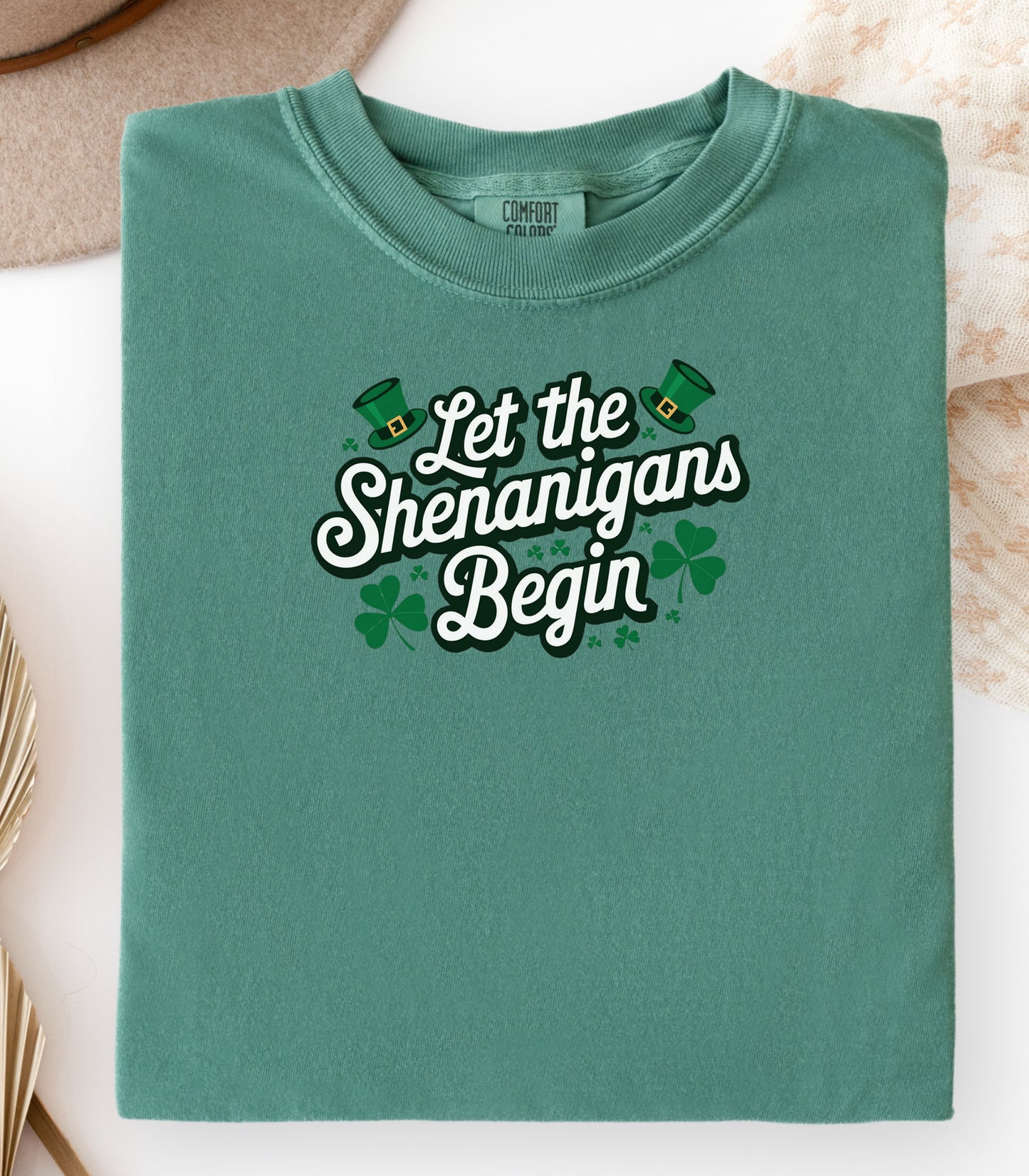 Let the Shenanigans Begin T-Shirt, St. Patricks Day Shamrock Tee