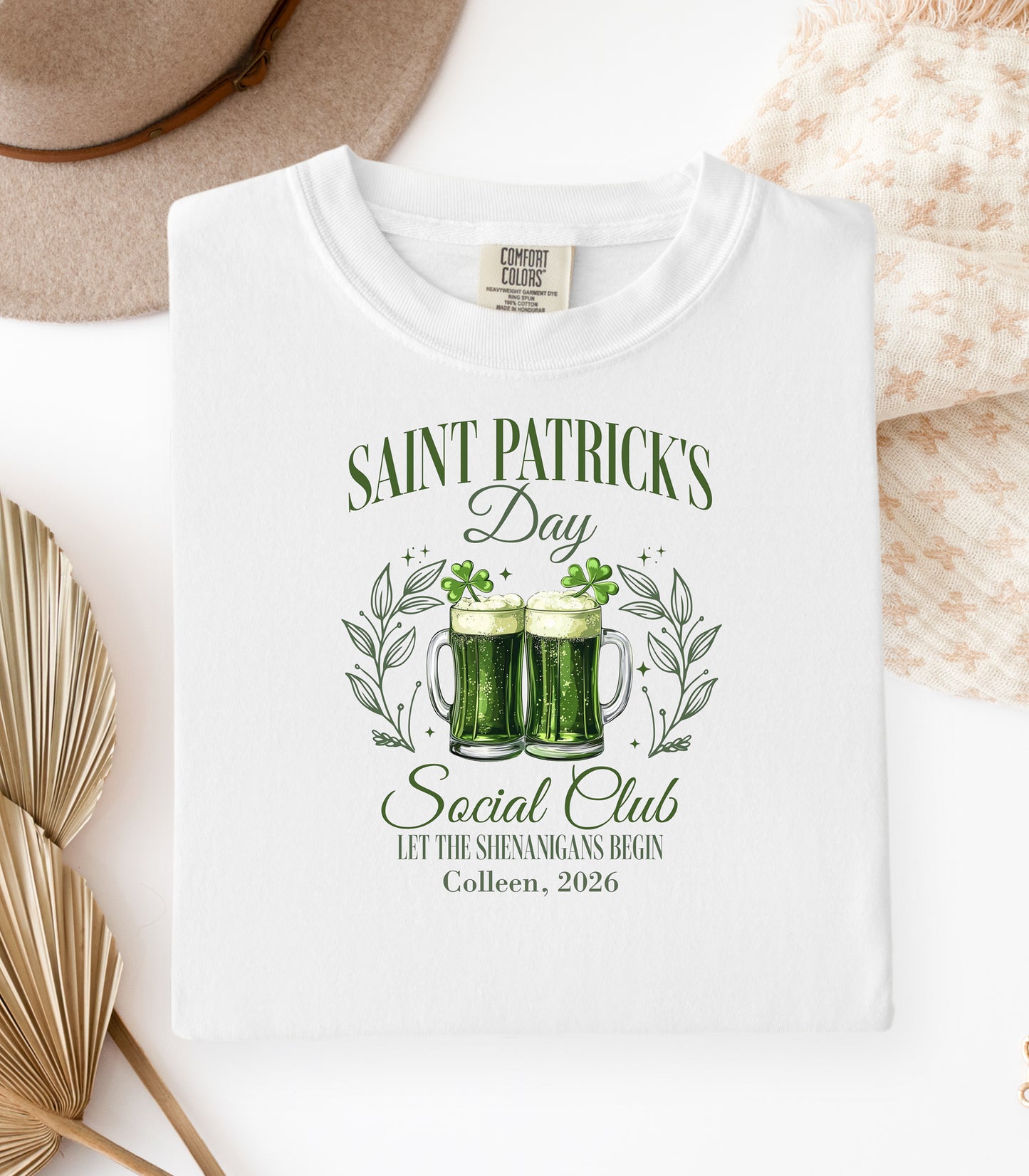 Personalized St. Patricks Day Social Club T-Shirt, Saint Patricks Day Green Beer T-shirt, St. Patricks Day Pub Club Tee