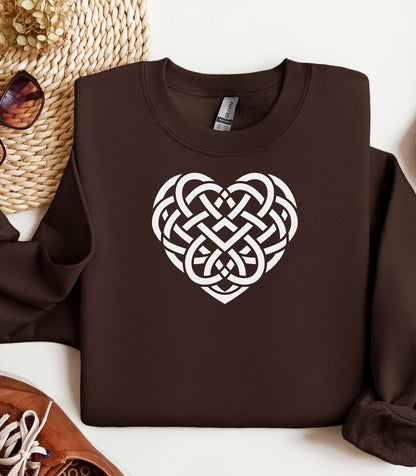 Celtic Knot Heart sweatshirt, Irish Knot Love Design