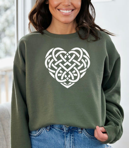 Celtic Knot Heart sweatshirt, Irish Knot Love Design