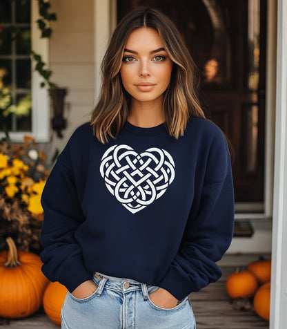 Celtic Knot Heart sweatshirt, Irish Knot Love Design