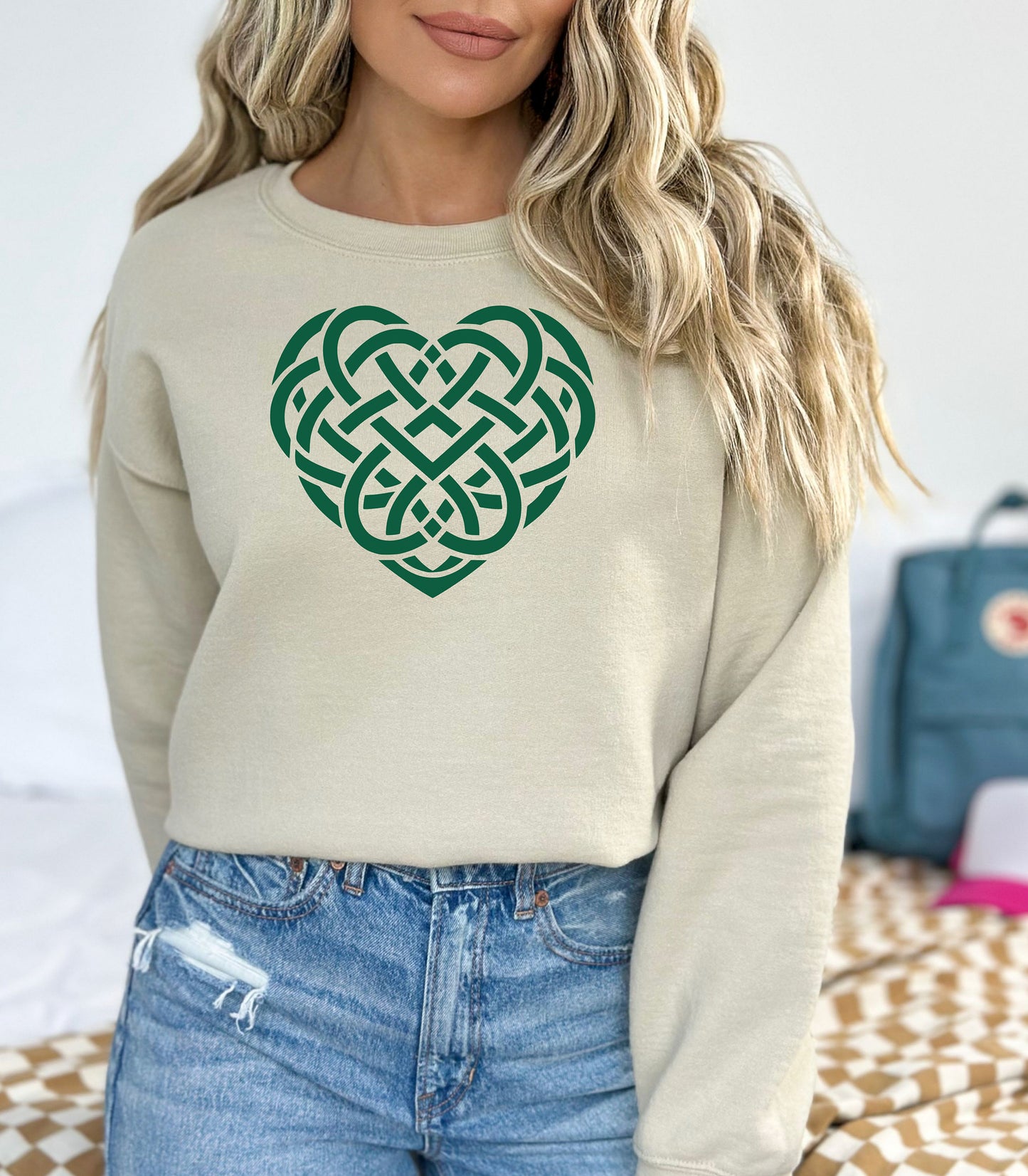 Celtic Knot Heart sweatshirt, Irish Knot Love Design