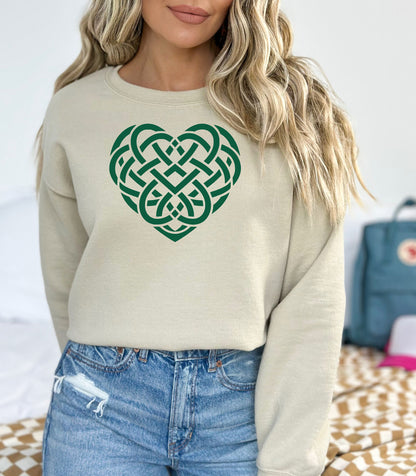 Celtic Knot Heart sweatshirt, Irish Knot Love Design