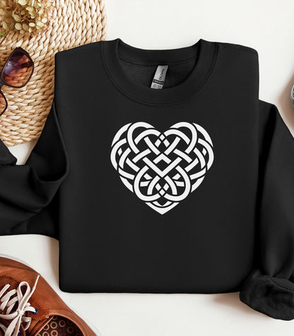 Celtic Knot Heart sweatshirt, Irish Knot Love Design