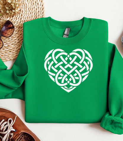 Celtic Knot Heart sweatshirt, Irish Knot Love Design