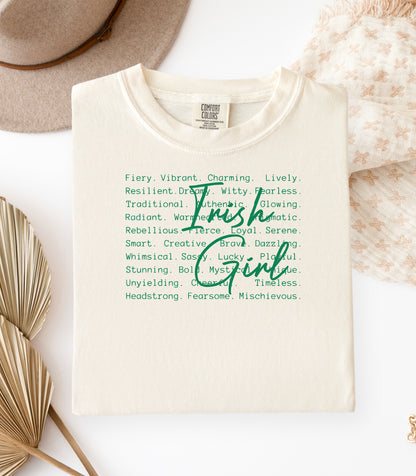 Irish Girl T-shirt | St. Patrick's Day green script design