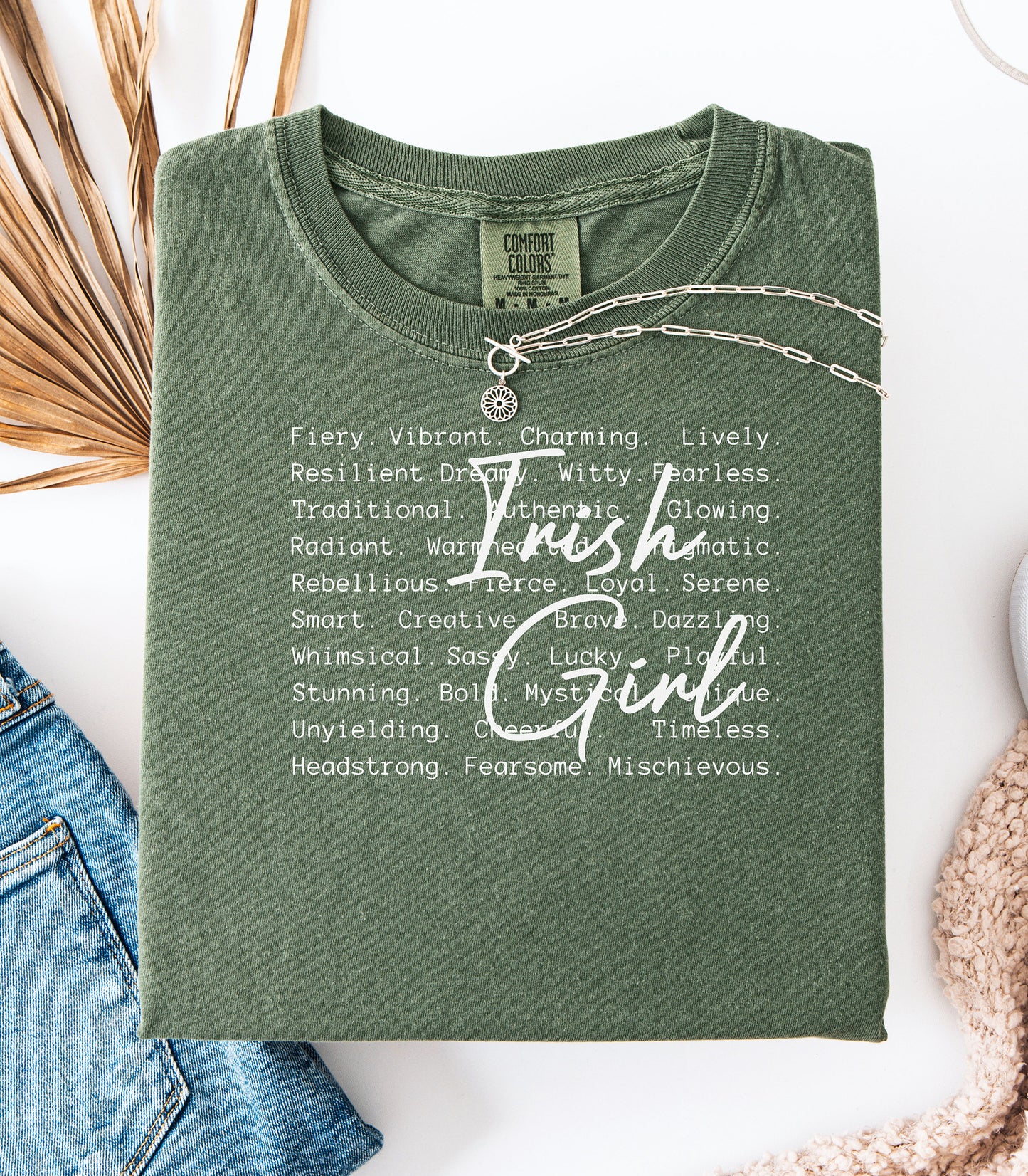 Irish Girl T-shirt | St. Patrick's Day green script design