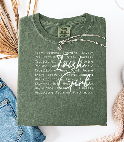 Irish Girl T-shirt | St. Patrick's Day green script design