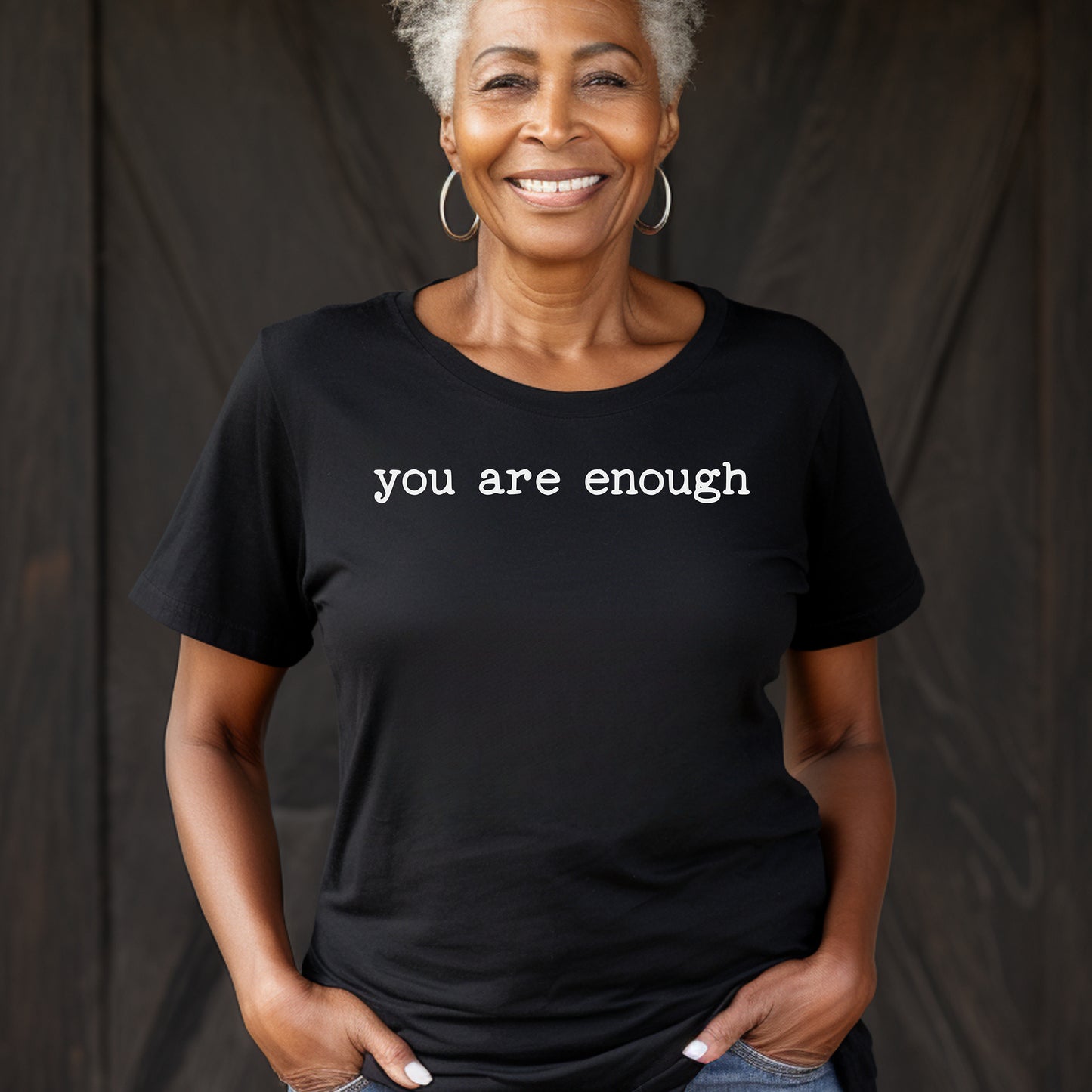 You Are Enough T-Shirt, Minimalist Positive Affirmation Tee