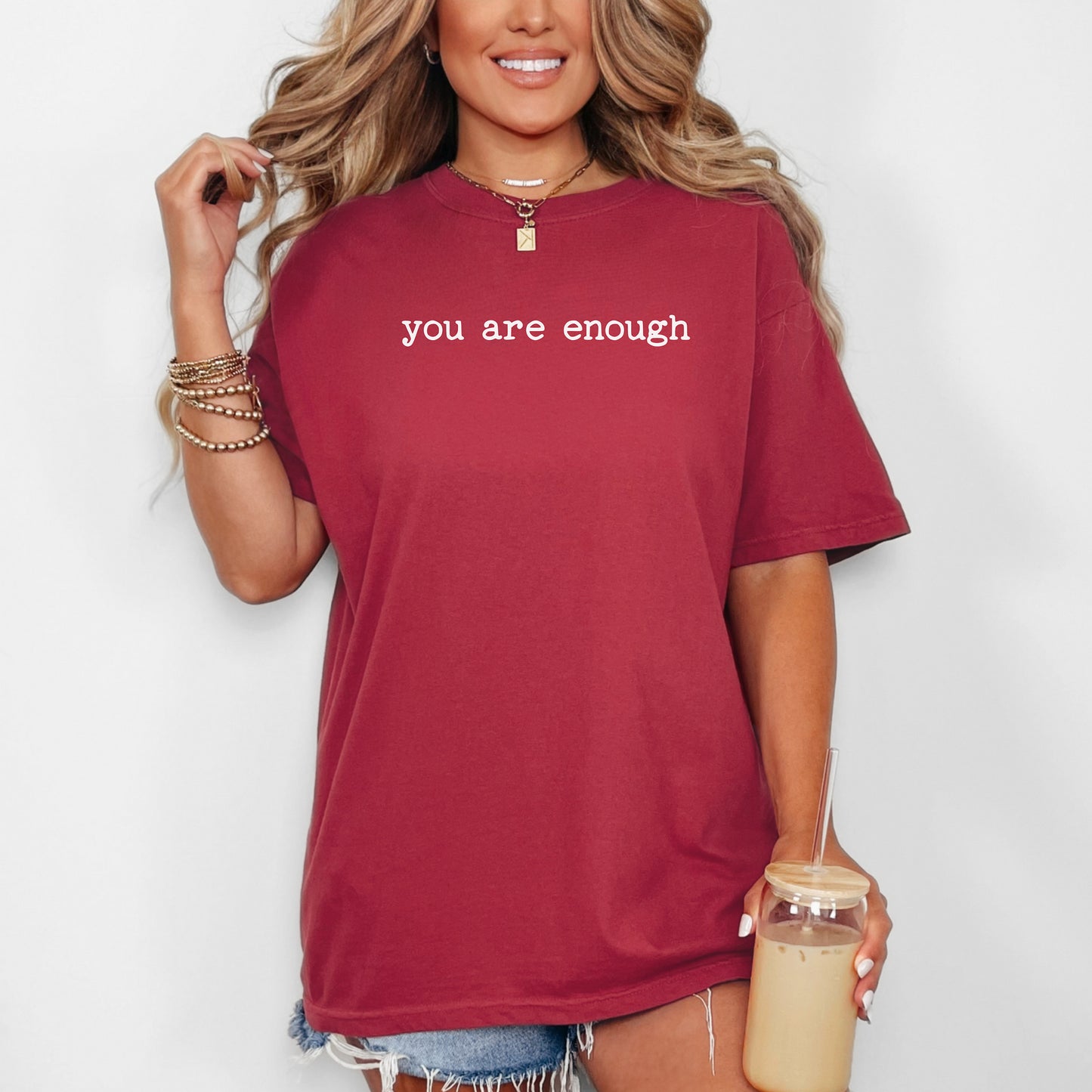 You Are Enough T-Shirt, Minimalist Positive Affirmation Tee