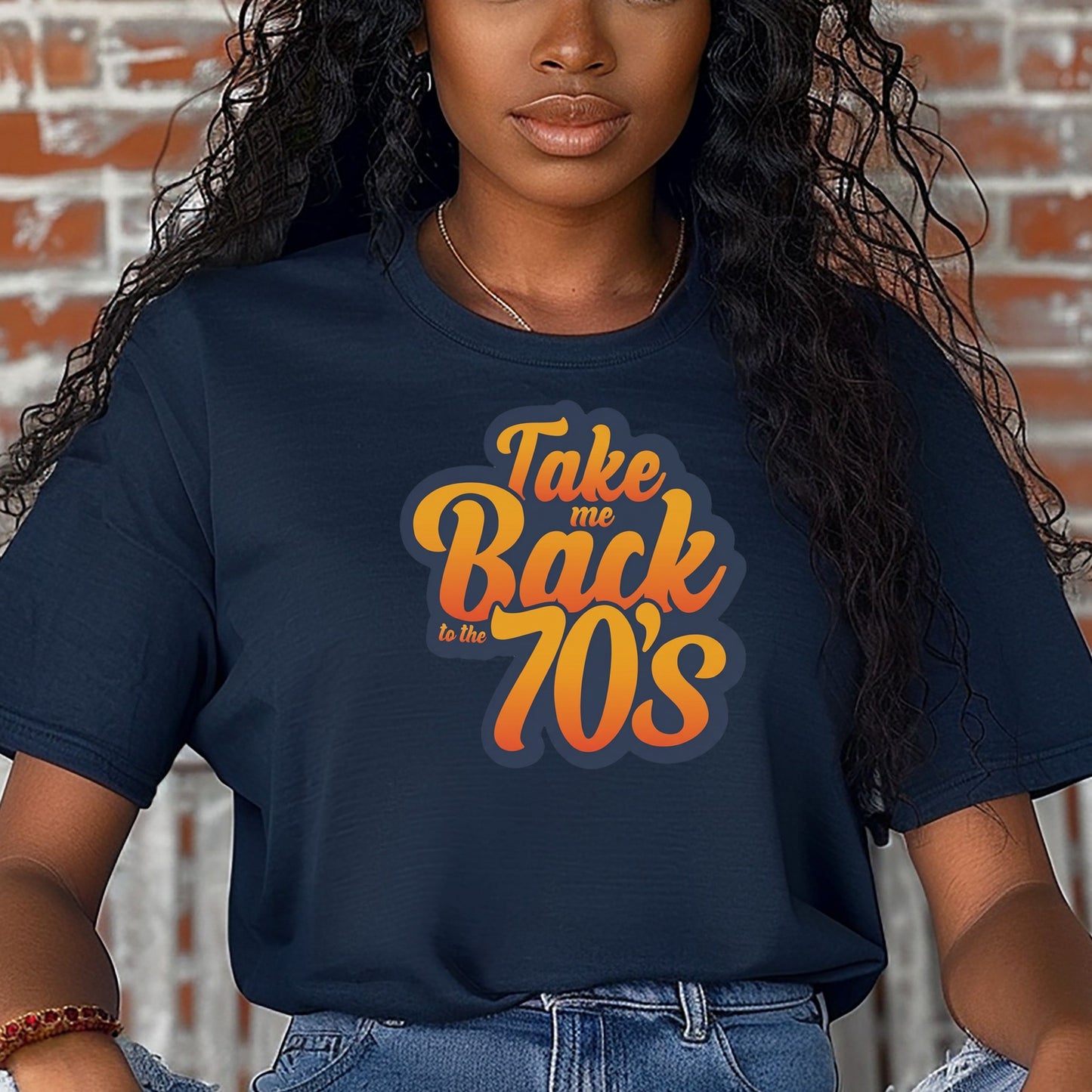 Take Me Back Tee, Retro 70s TShirt, Vintage Typography, Graphic Aesthetic Gift, Disco Style Nostalgia Design