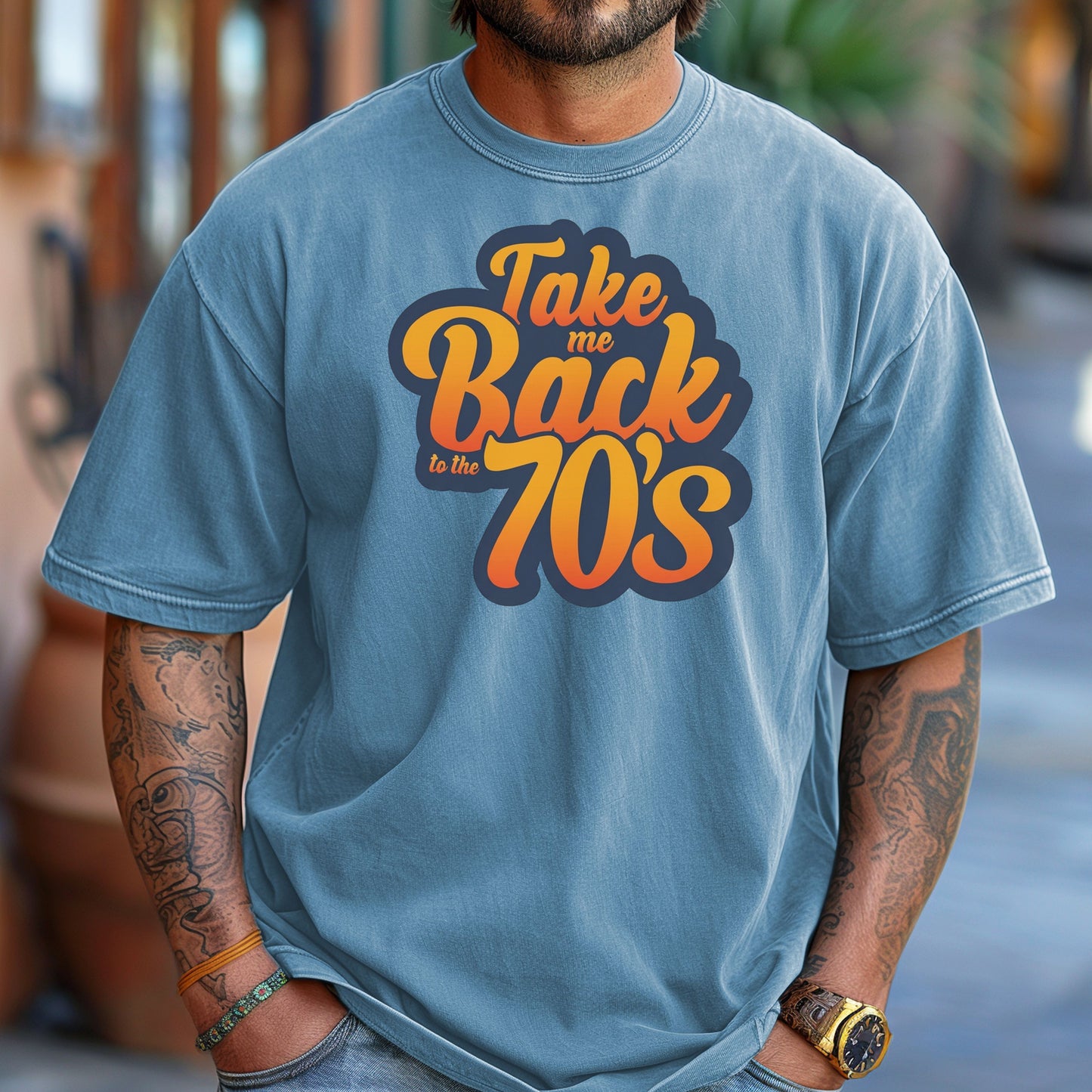 Take Me Back Tee, Retro 70s TShirt, Vintage Typography, Graphic Aesthetic Gift, Disco Style Nostalgia Design