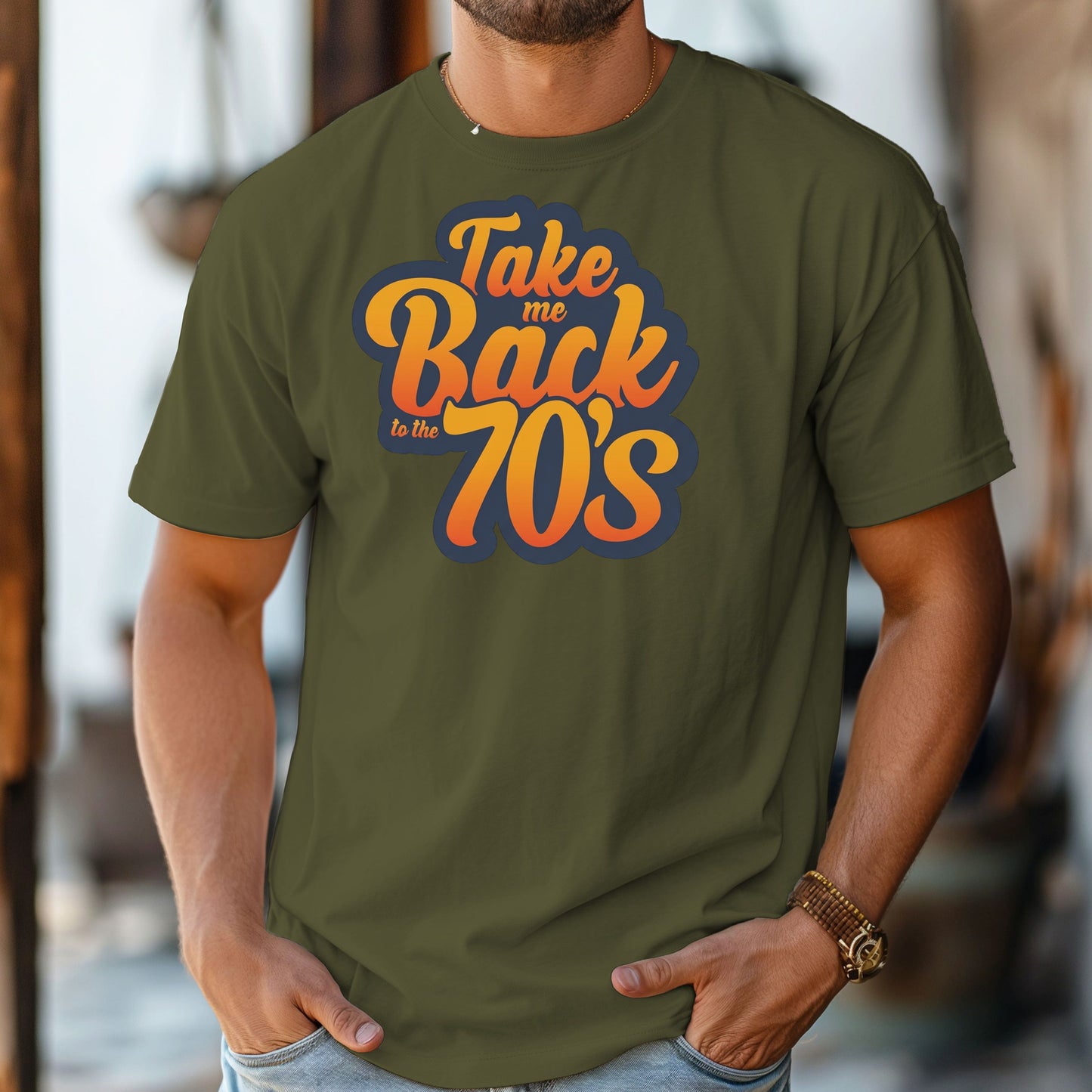 Take Me Back Tee, Retro 70s TShirt, Vintage Typography, Graphic Aesthetic Gift, Disco Style Nostalgia Design