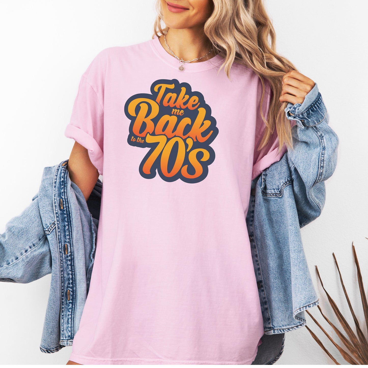 Take Me Back Tee, Retro 70s TShirt, Vintage Typography, Graphic Aesthetic Gift, Disco Style Nostalgia Design