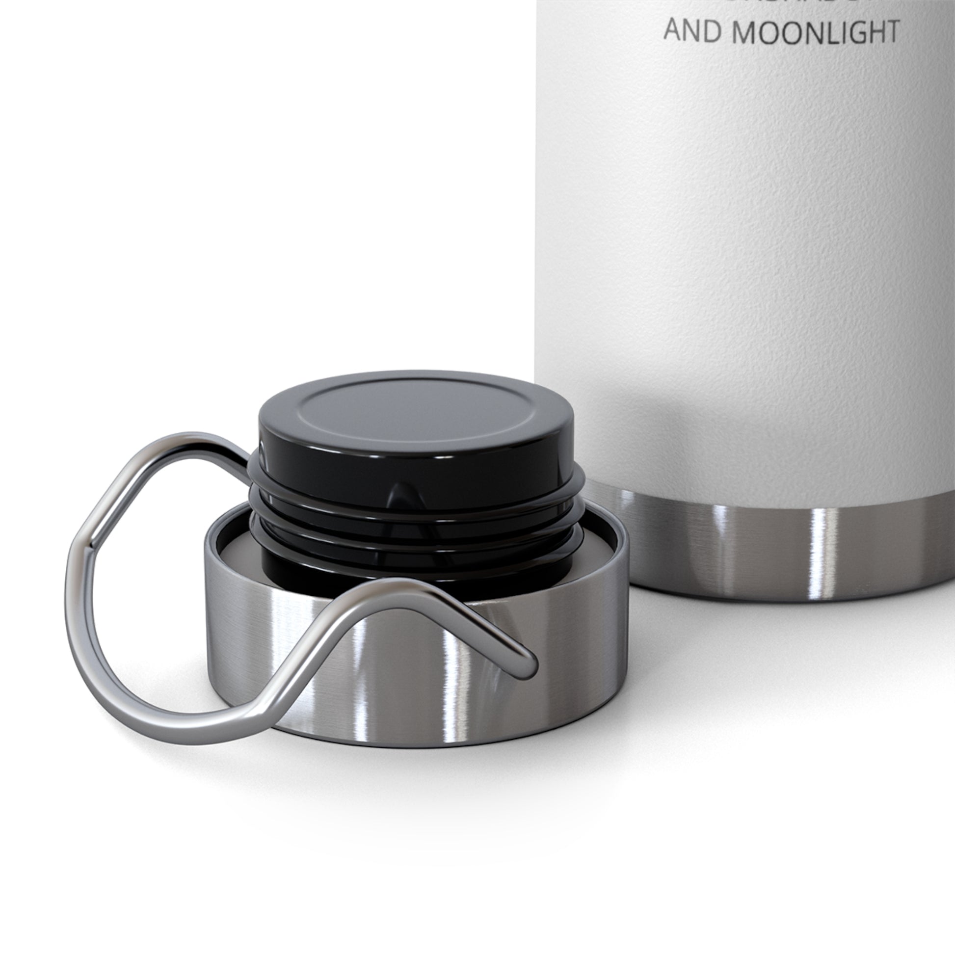 Stylish MoonShadow & MoonLight Insulated Water Bottle - Cap