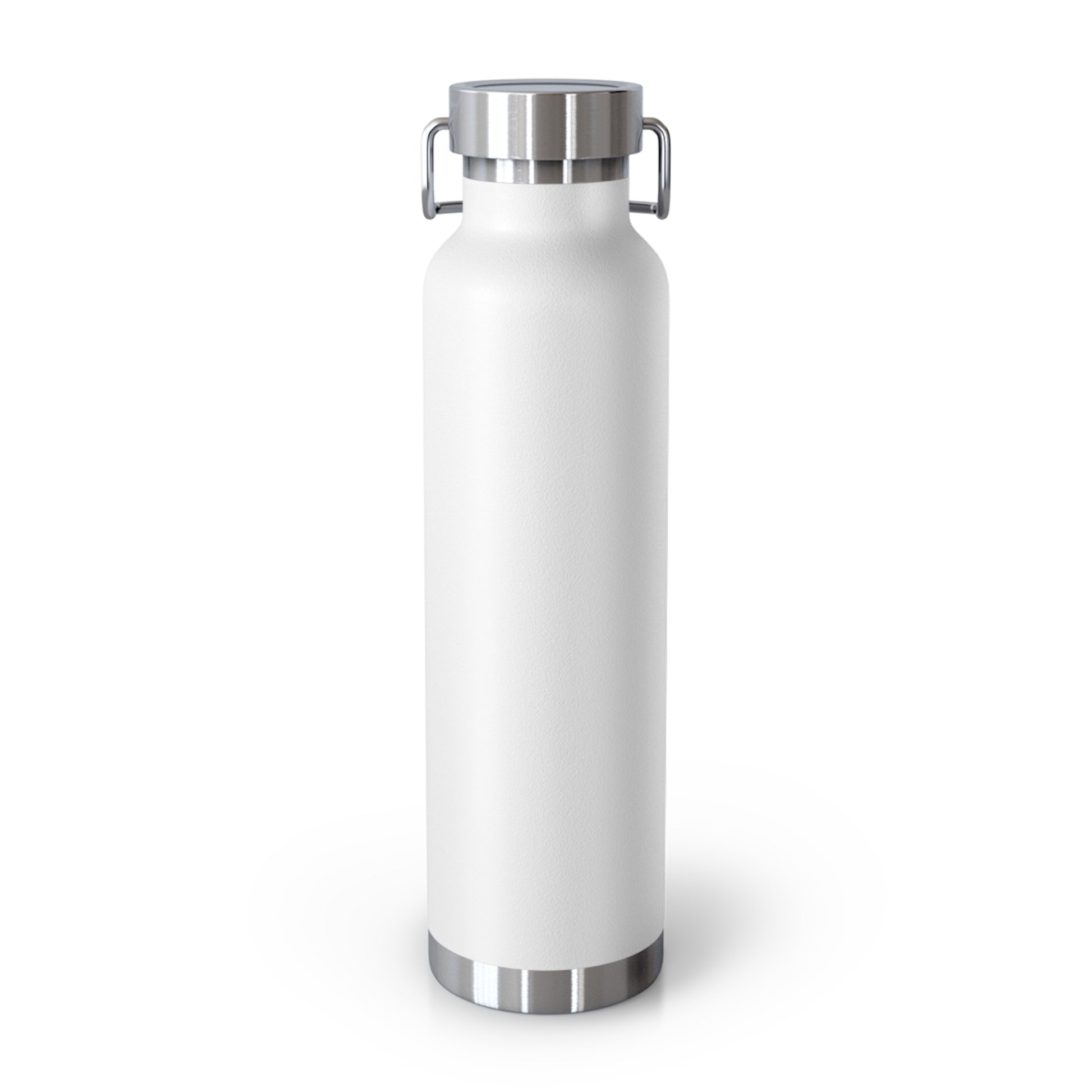 Stylish MoonShadow & MoonLight Insulated Water Bottle – 22 oz Copper Vacuum Flask - White back view