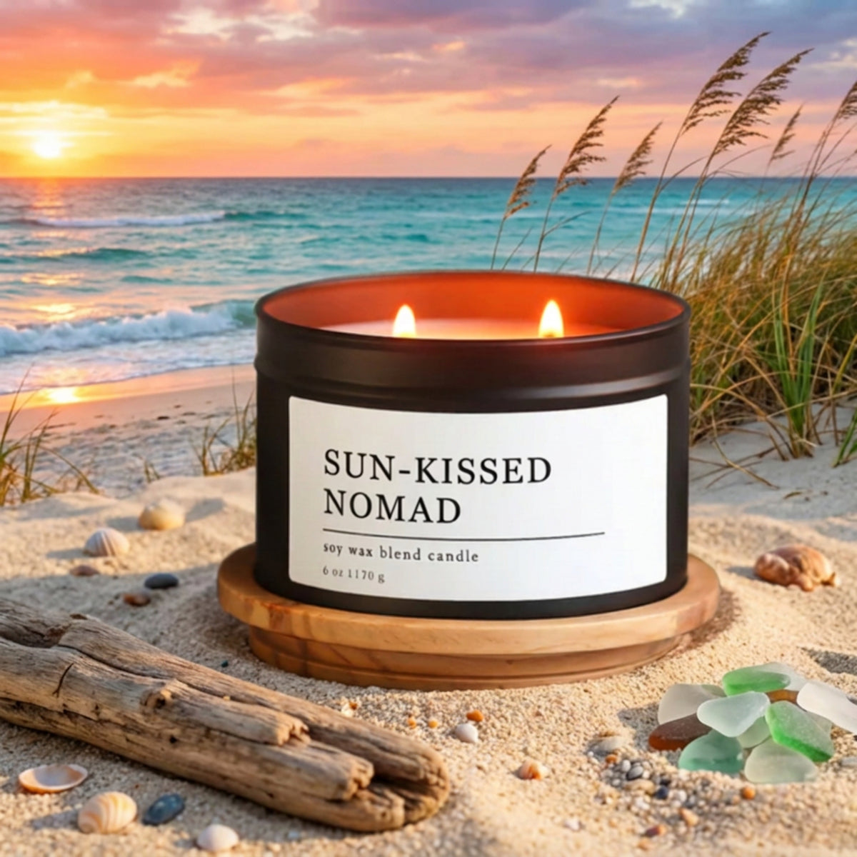 Sun-Kissed Nomad, Mango & Coconut Milk Candle Tropical Boho Scent