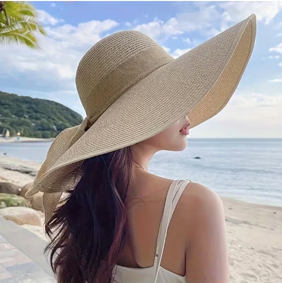 Wide Brim Sun Hat,  Boho Floppy Beach Hat
