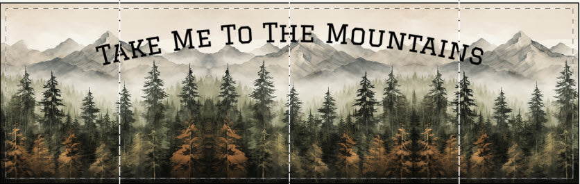 Take Me To The Mountains Mug, Mountain Landscape Enamel Camping Mug, Nature and Outdoor Lover’s Adventure Coffee Cup