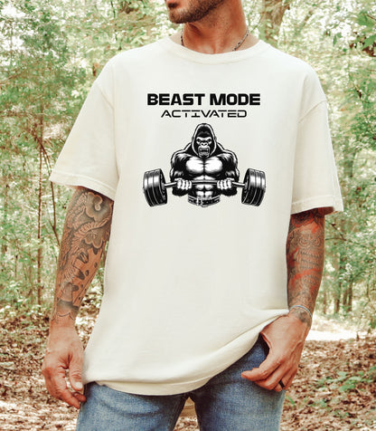 Beast Mode Activated Shirt, Workout Shirt, Weightlifting Tee, Hardcore Gym Tee, Gift for Gym Lovers