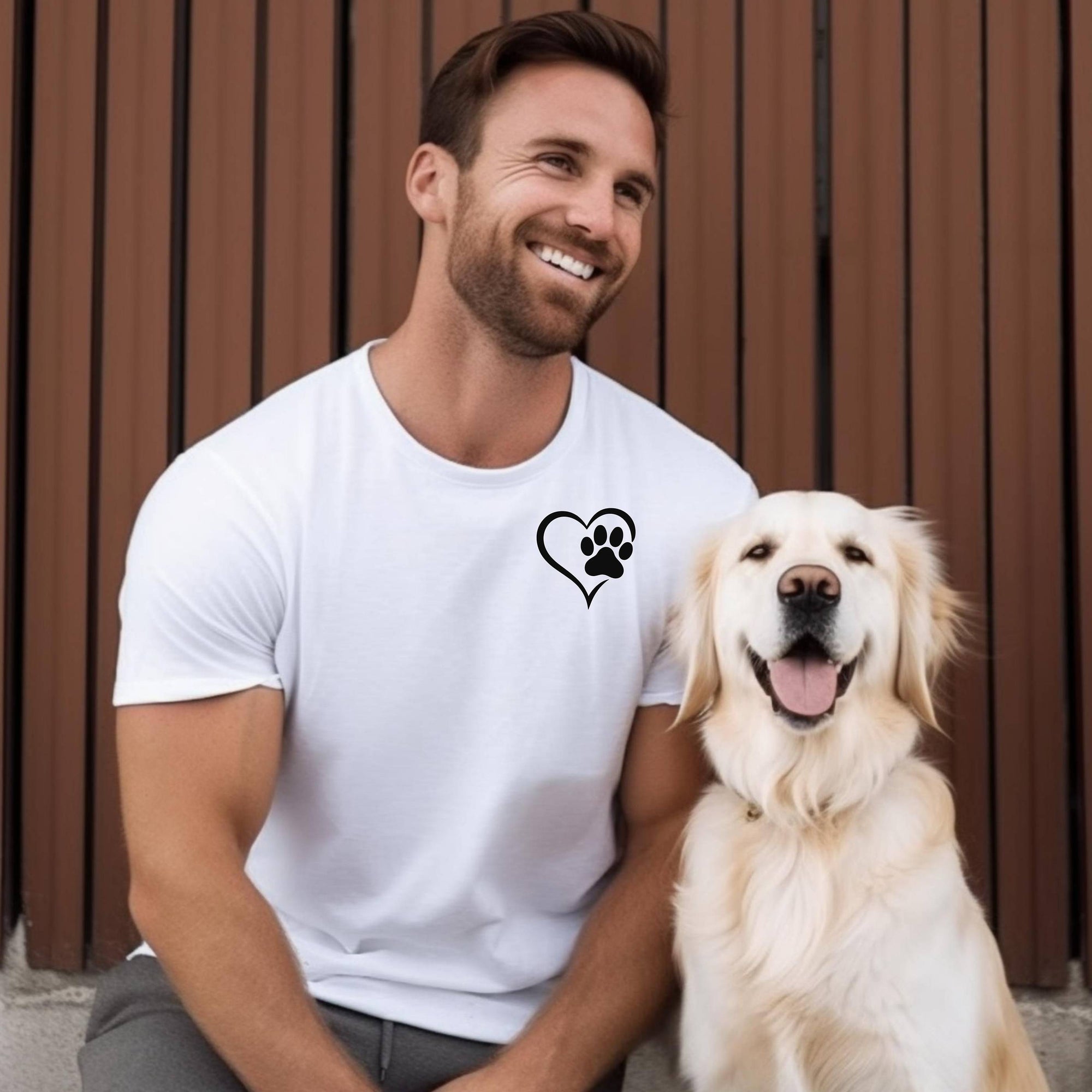 Pawprint On My Heart T-shirt, Pet Parent Tee, Casual Wear, Eco-Friendly Apparel, Gift for Dog Lovers, Animal Rescue Tee, Comfort Color Tee