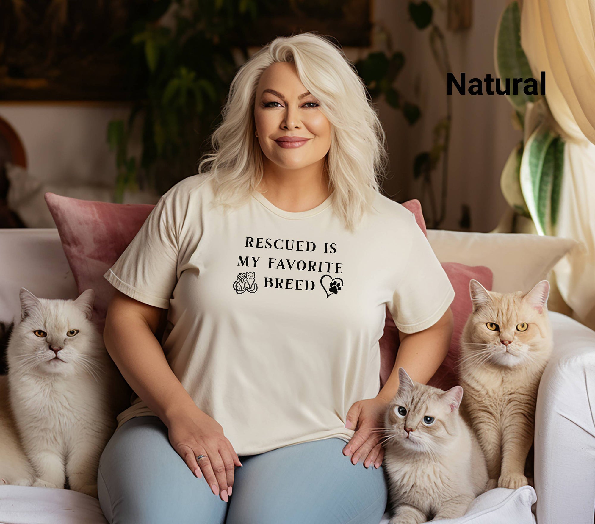 Rescued Is My Favorite Breed Tee, Dog Lover Gift, Animal Rescue Awareness, Pet Adoption Support, Everyday Casual Wear, Bella Canvas T-Shirt