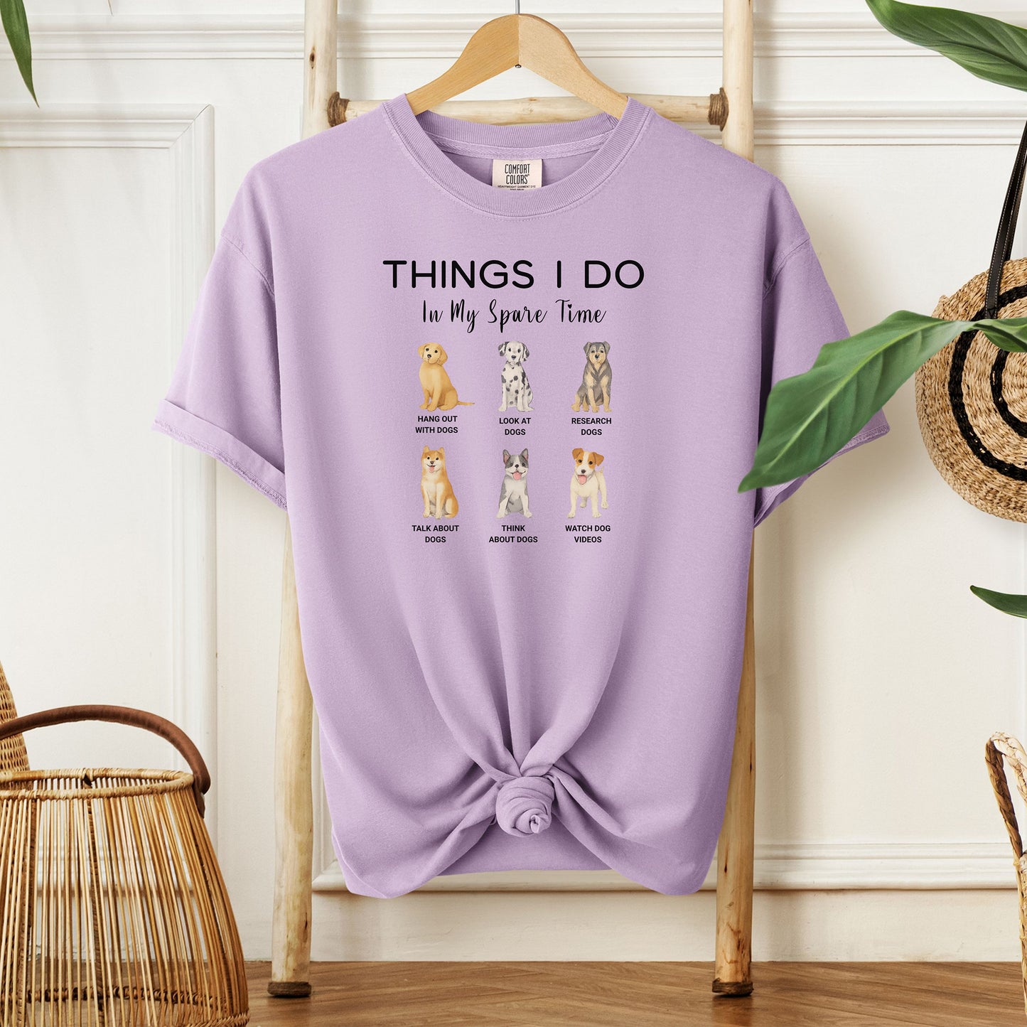 Things I Do In My Spare Time T-Shirt, Dog Lover Tee, Funny Pet Owner Tee