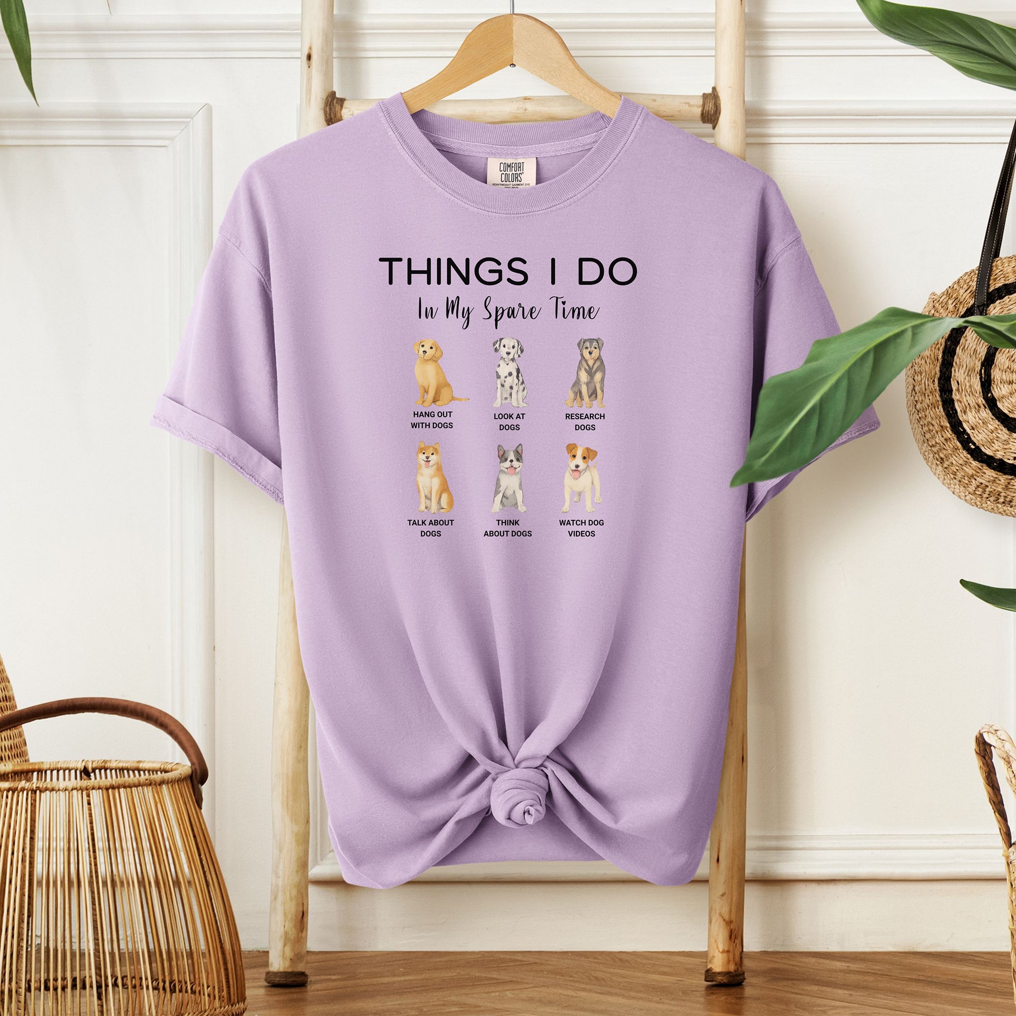 Things I Do In My Spare Time Dog Lover T-Shirt, Funny Pet Owner Graphic Tee