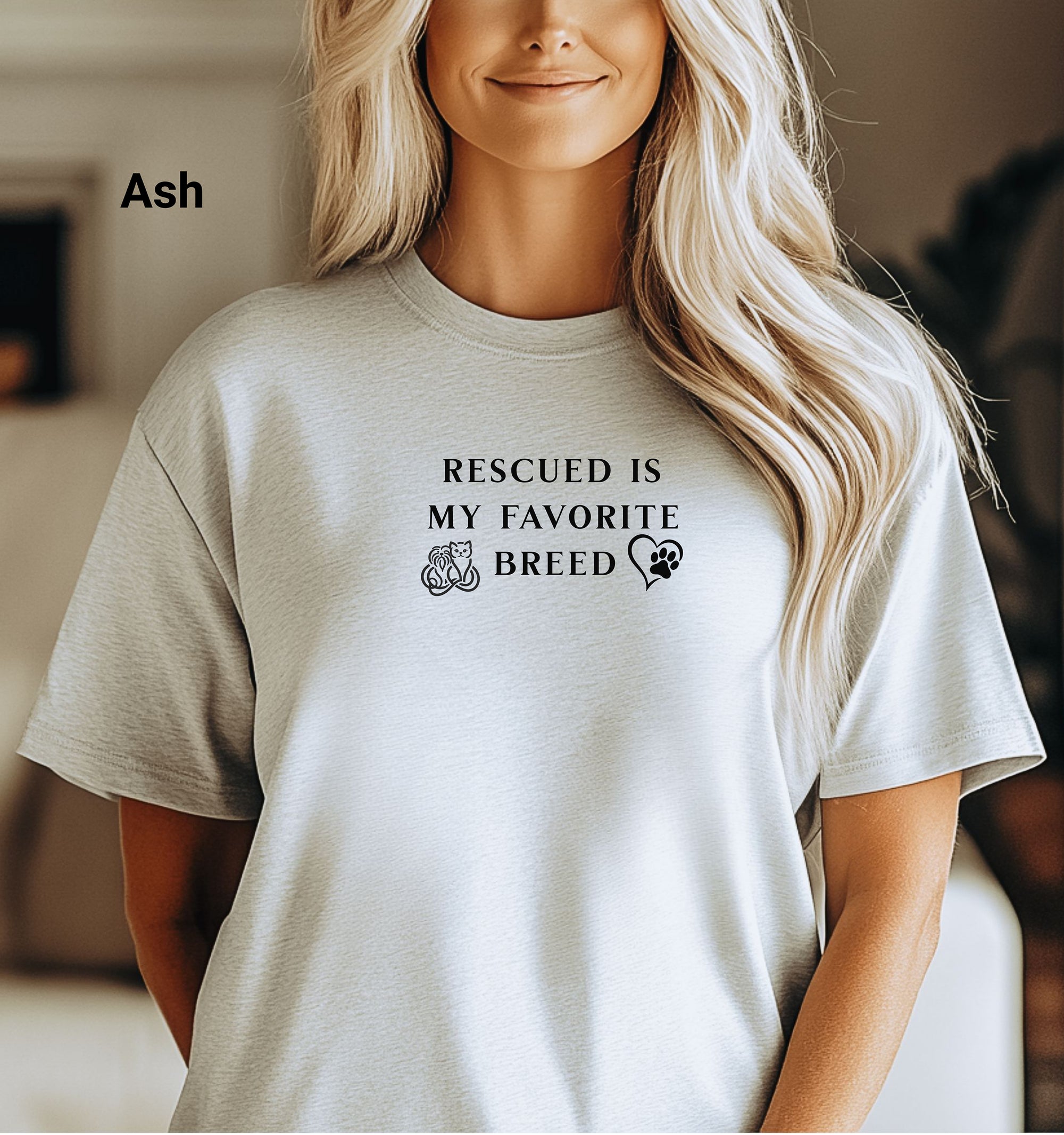 Rescued Is My Favorite Breed Tee, Dog Lover Gift, Animal Rescue Awareness, Pet Adoption Support, Everyday Casual Wear, Bella Canvas T-Shirt