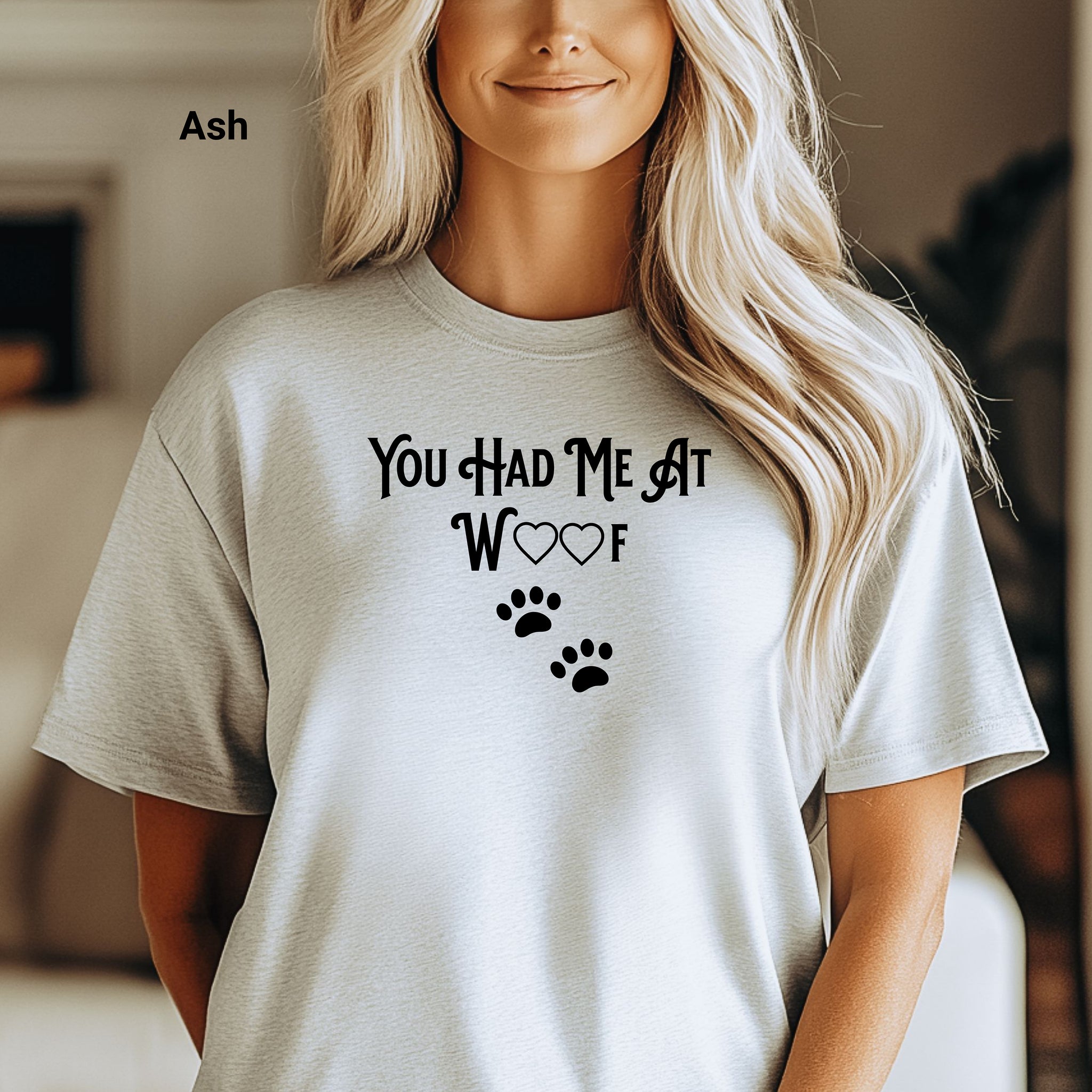 You Had Me at Woof Tee, Dog Lover Shirt, Pet Parent Gift, Bella Canvas 3001 Tee, Payful Dover Lover Tee, Paw-sitive T-Shirt
