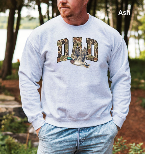 Camo Duck Dad Sweatshirt, Hunting-Inspired Father's Day Gift, Father's Day Sweatshirt, Duck Hunting Sweatshirt