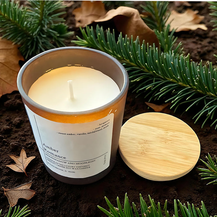 Amber Romance Candle – Warm Amber, Sweet Vanilla and Musk