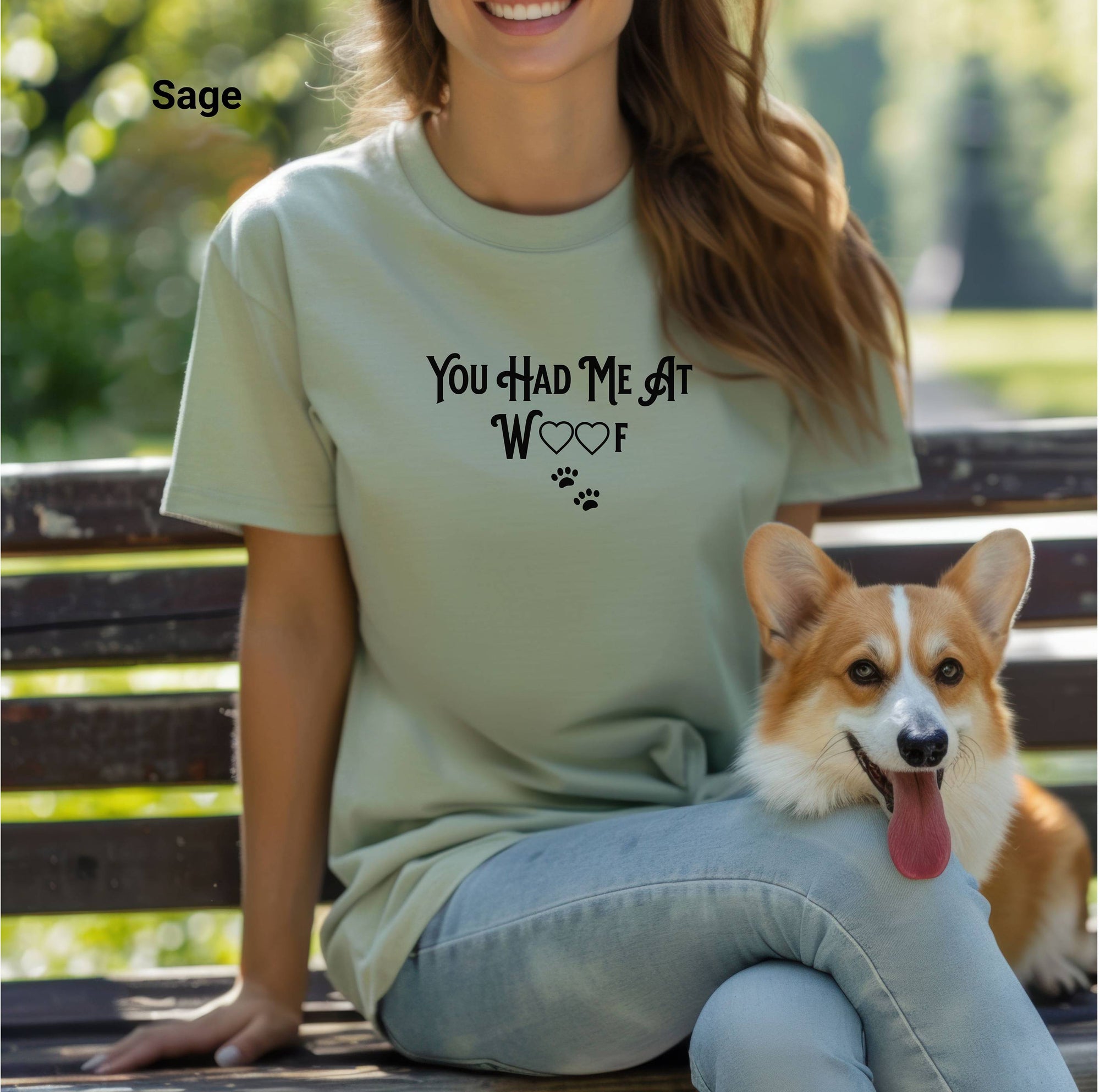 You Had Me at Woof Tee, Dog Lover Shirt, Pet Parent Gift, Bella Canvas 3001 Tee, Payful Dover Lover Tee, Paw-sitive T-Shirt
