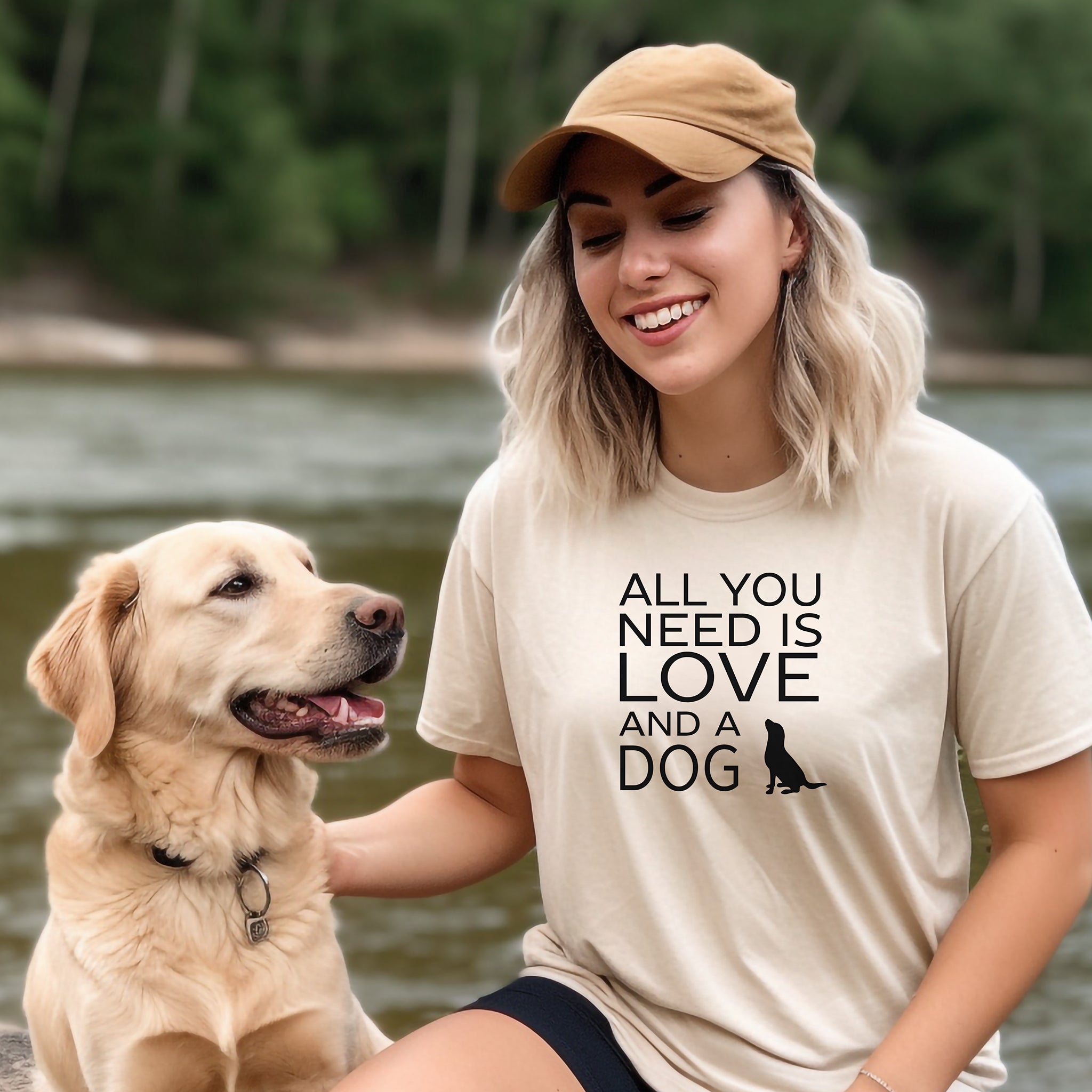 All You Need is Love and a Dog, Pet Lover Gift, Cute Dog Shirt, Dog Birthday Gift, Love for Dogs Tee