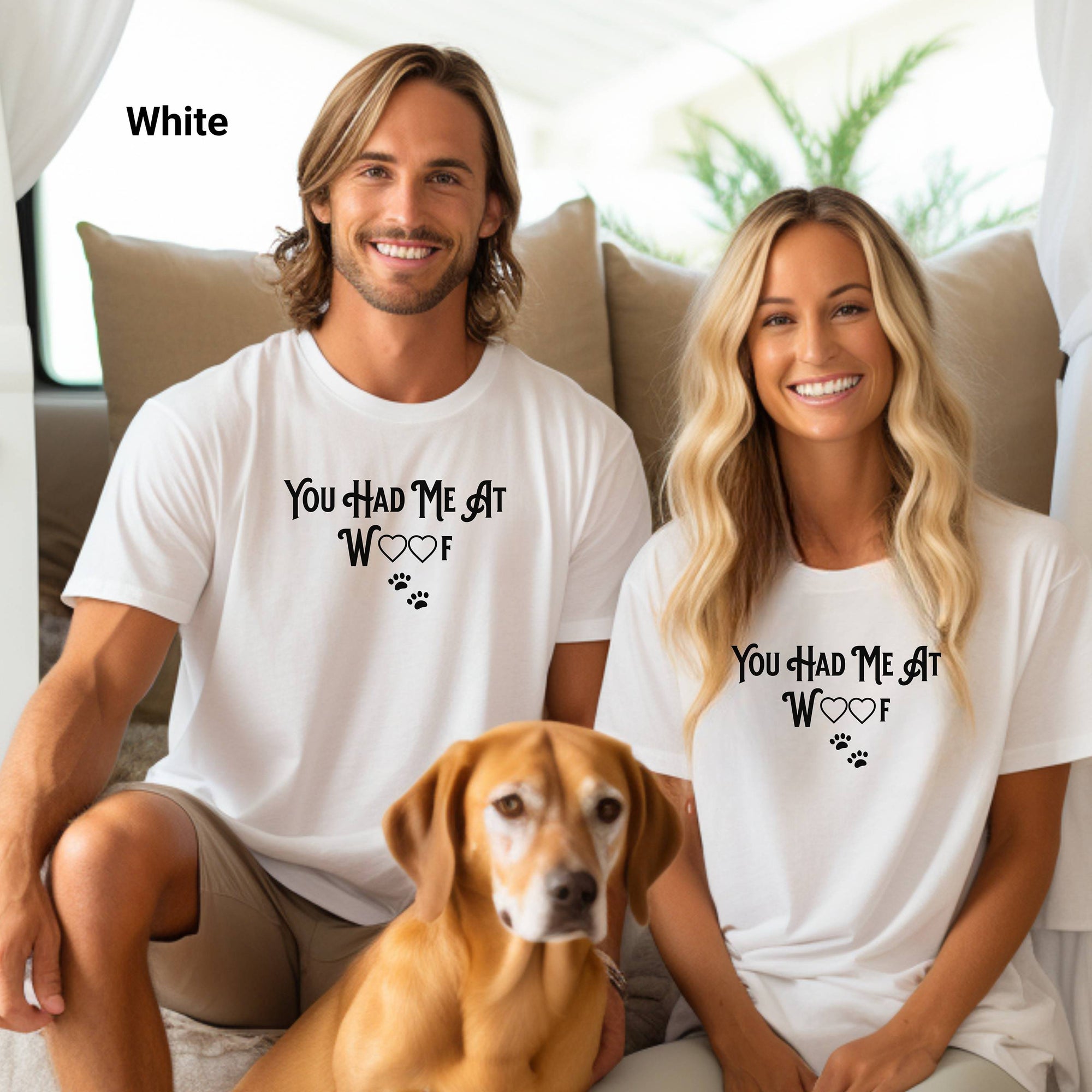 You Had Me at Woof Tee, Dog Lover Shirt, Pet Parent Gift, Bella Canvas 3001 Tee, Payful Dover Lover Tee, Paw-sitive T-Shirt