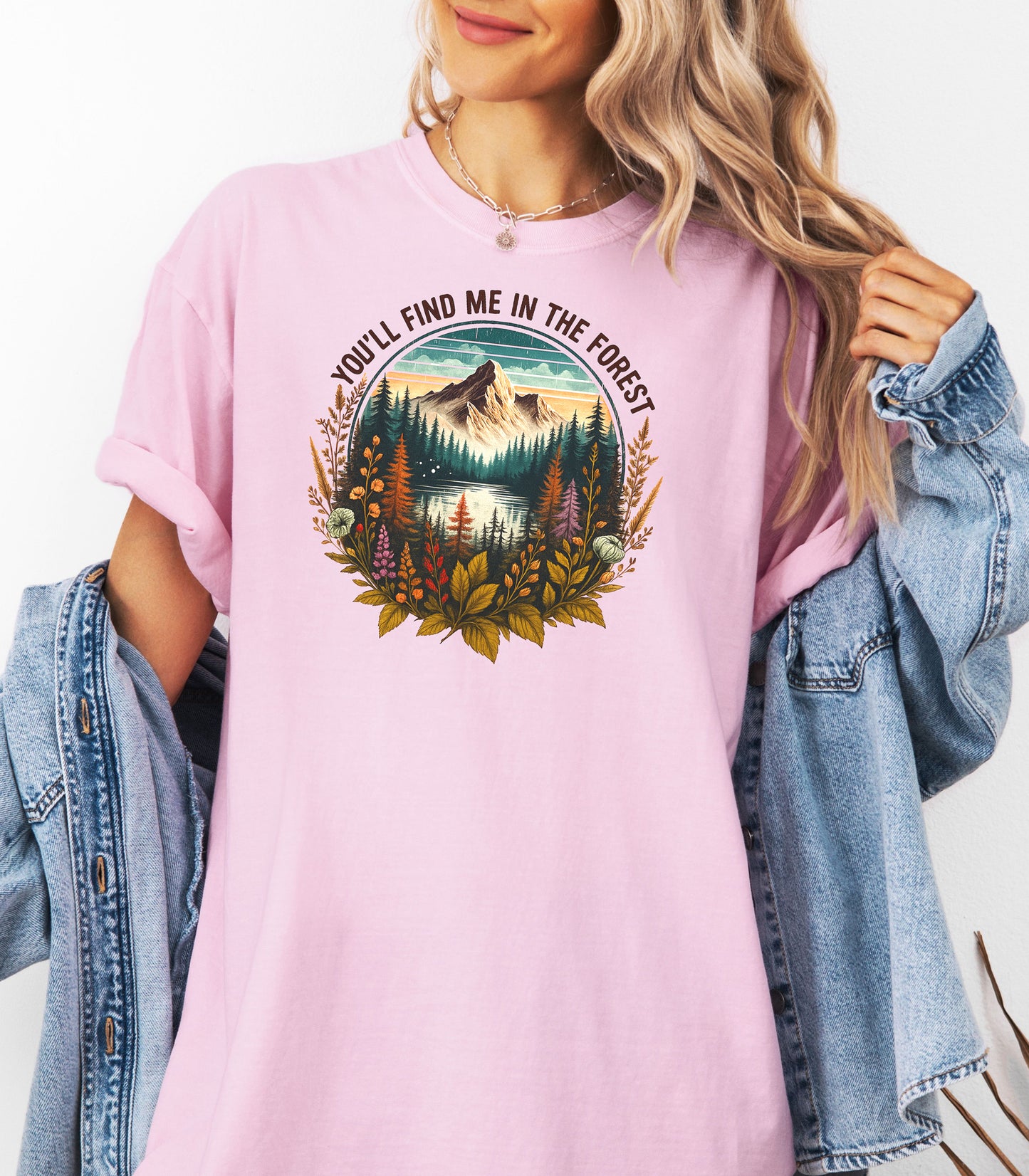 You’ll Find Me in the Forest Wilderness T-Shirt, Mountain & Lake Nature Tee