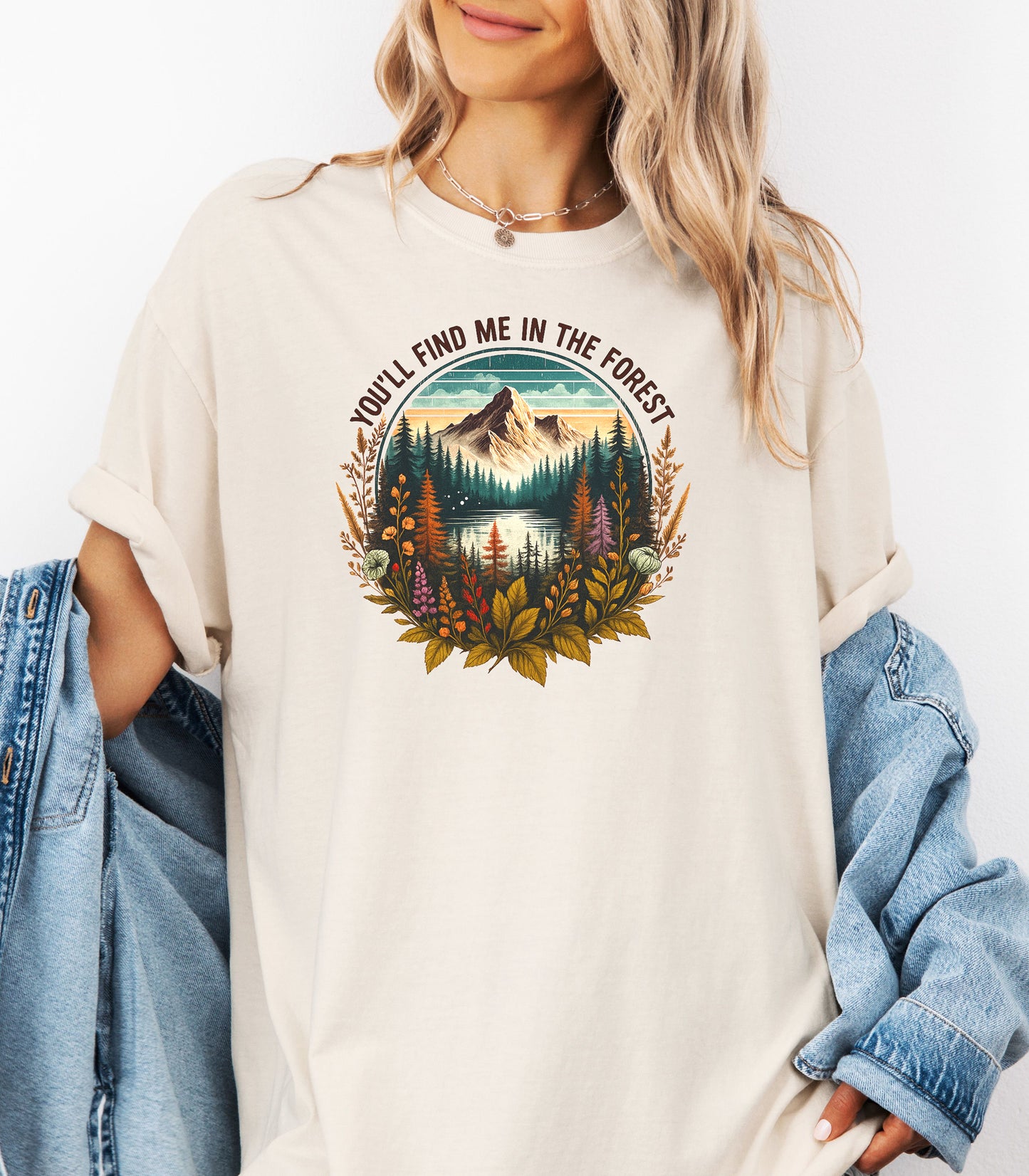 You’ll Find Me in the Forest Wilderness T-Shirt, Mountain & Lake Nature Tee
