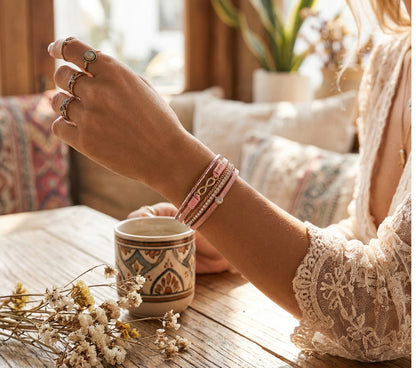 Multi-Layered Leather Infinity Love Bracelet